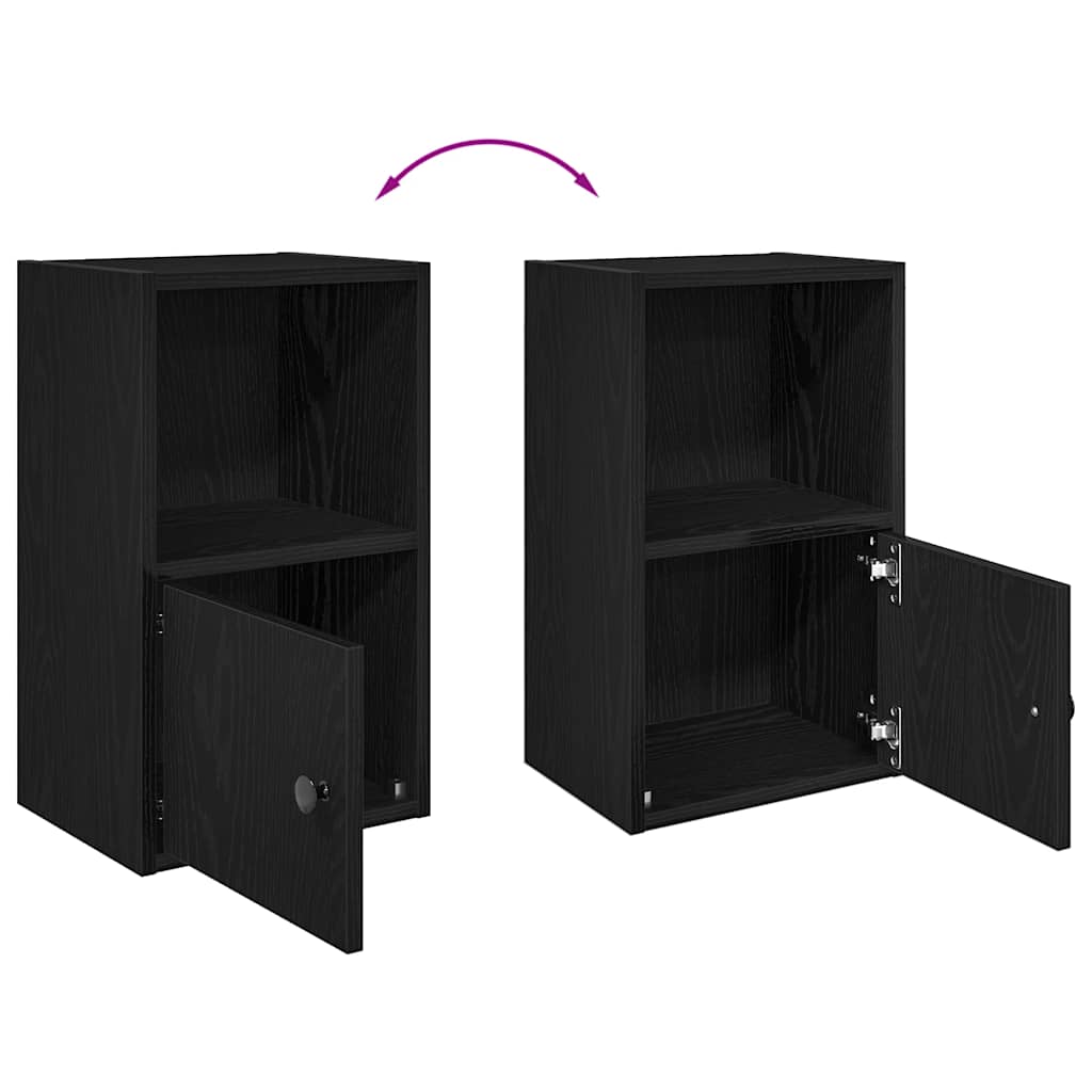 Bibliothèque chêne noir 31x24x52 cm bois d'ingénierie - XIOS