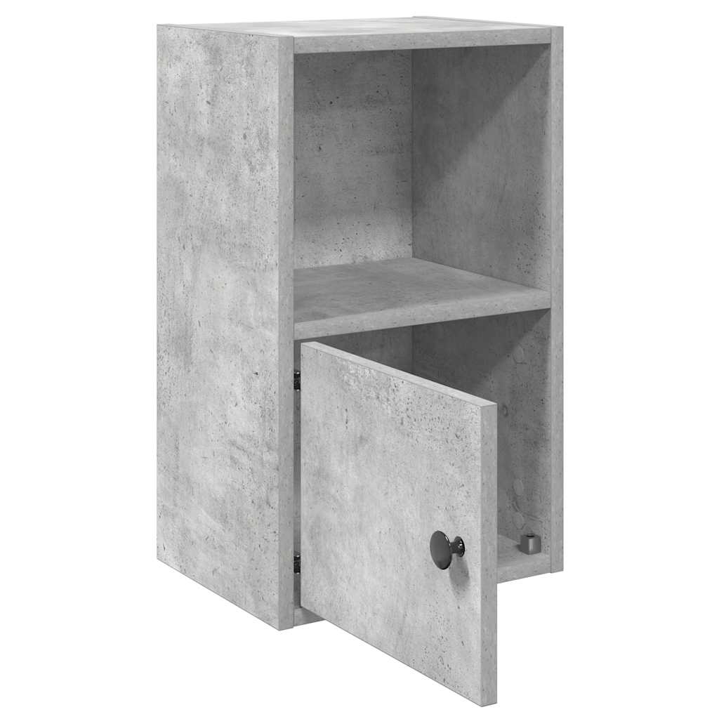 Bibliothèque gris béton 31x24x52 cm bois d'ingénierie - XIOS