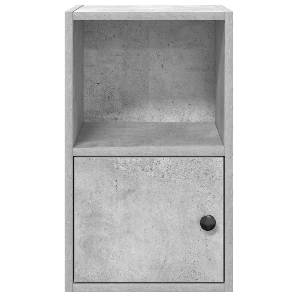 Bibliothèque gris béton 31x24x52 cm bois d'ingénierie - XIOS