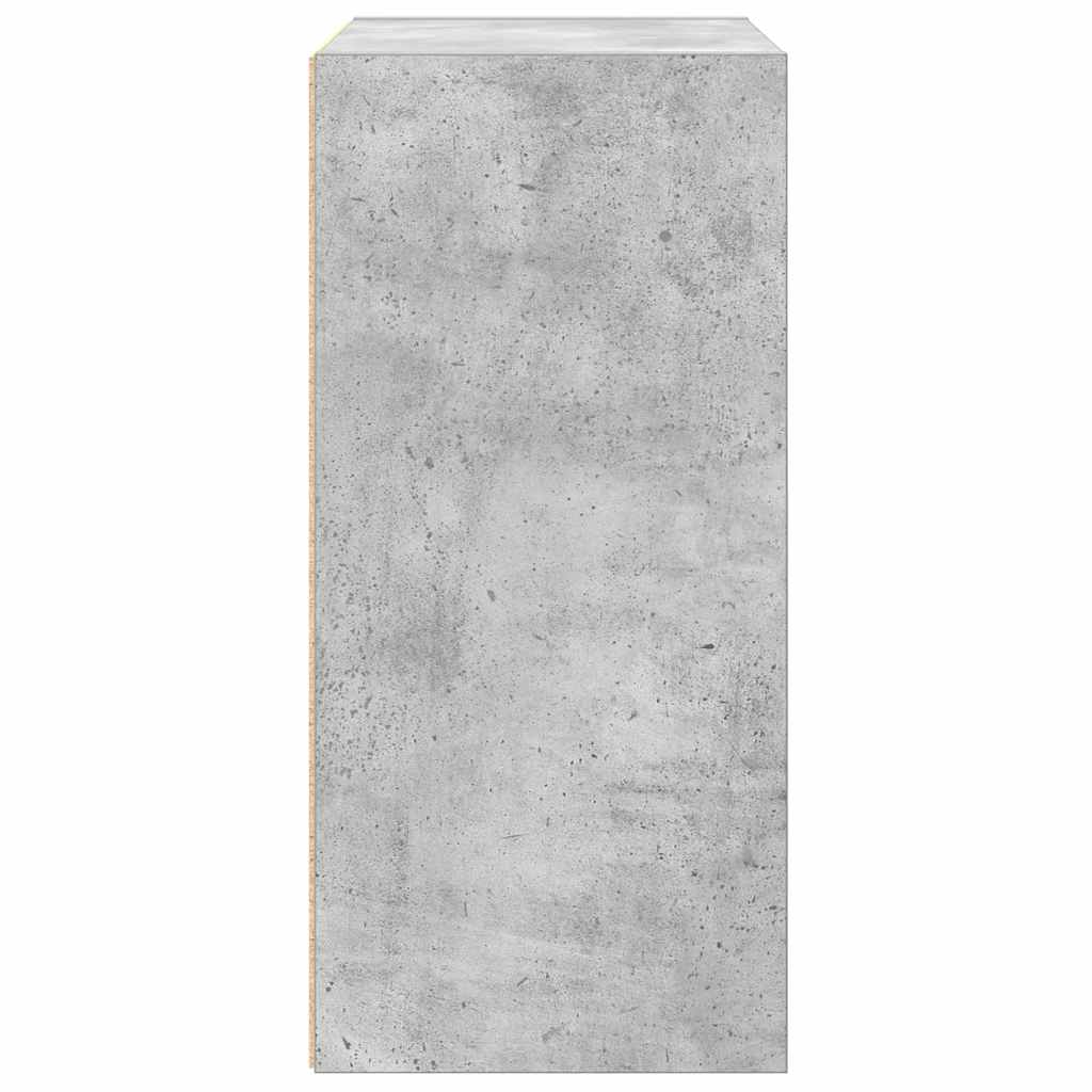 Bibliothèque gris béton 31x24x52 cm bois d'ingénierie - XIOS