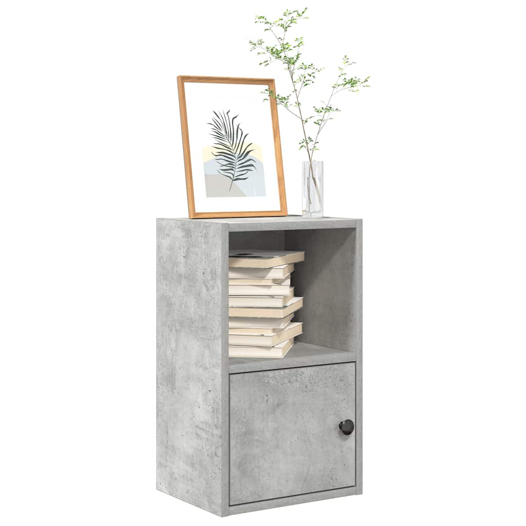 Bibliothèque gris béton 31x24x52 cm bois d'ingénierie - XIOS
