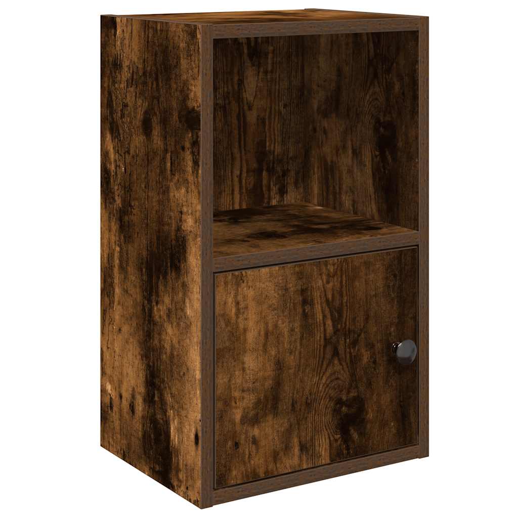 Bibliothèque chêne fumé 31x24x52 cm bois d'ingénierie - XIOS