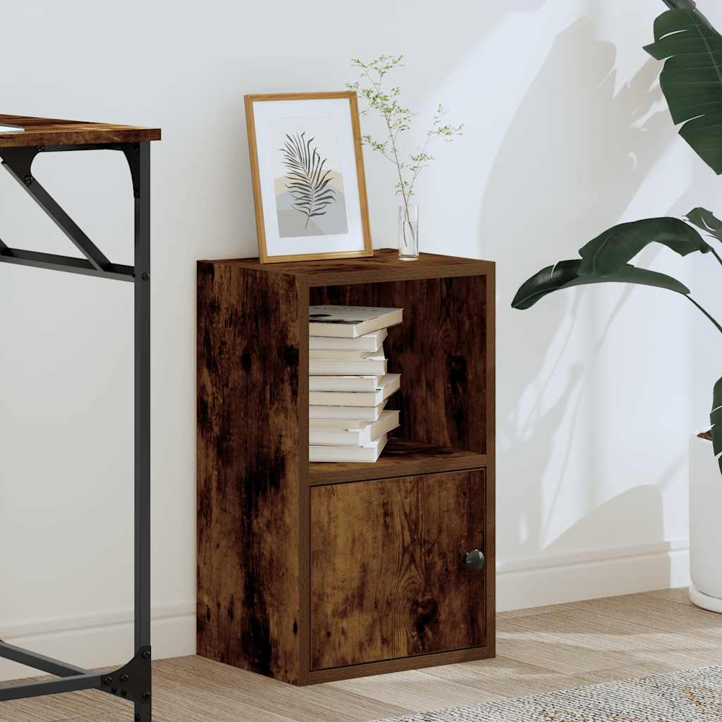 Bibliothèque chêne fumé 31x24x52 cm bois d'ingénierie - XIOS