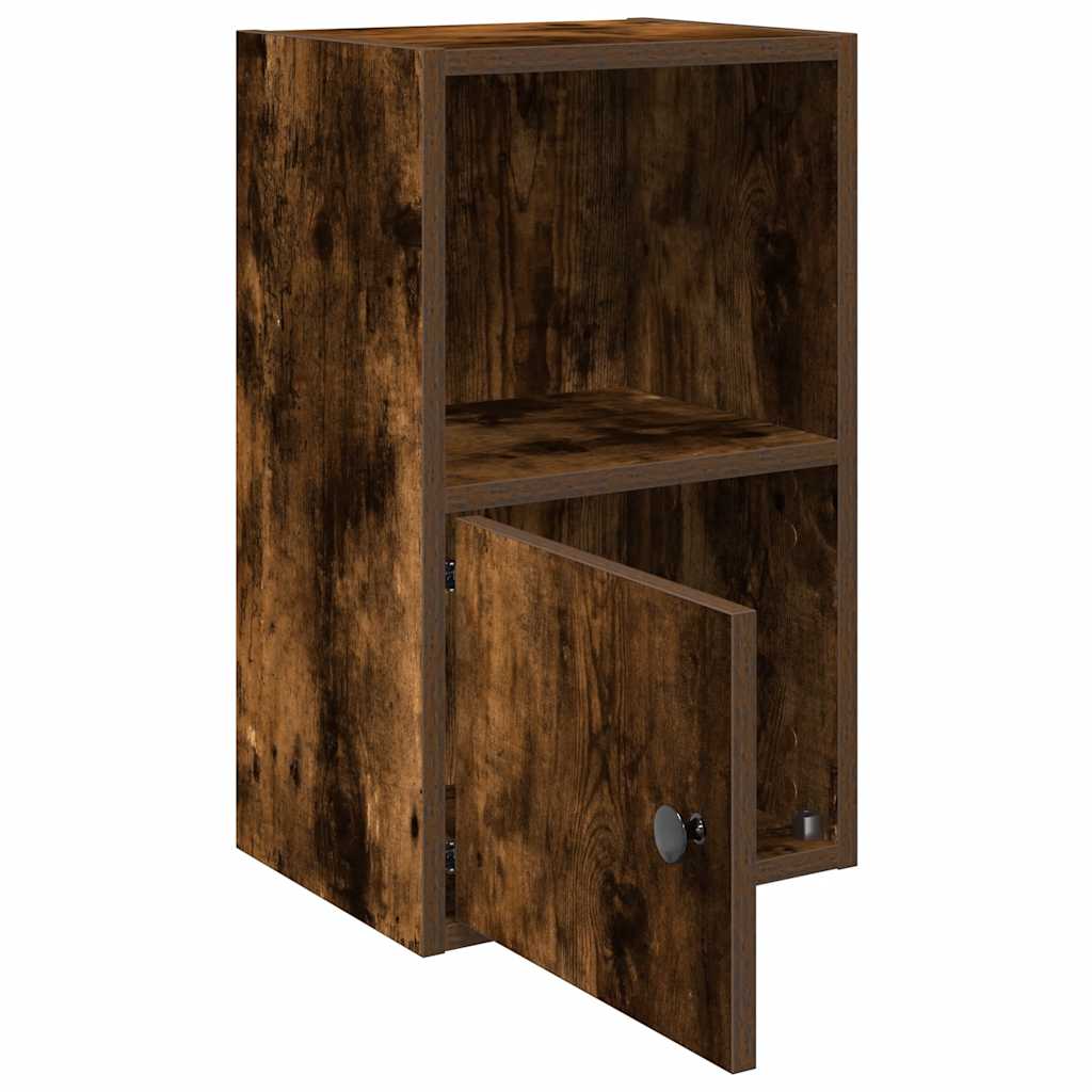 Bibliothèque chêne fumé 31x24x52 cm bois d'ingénierie - XIOS