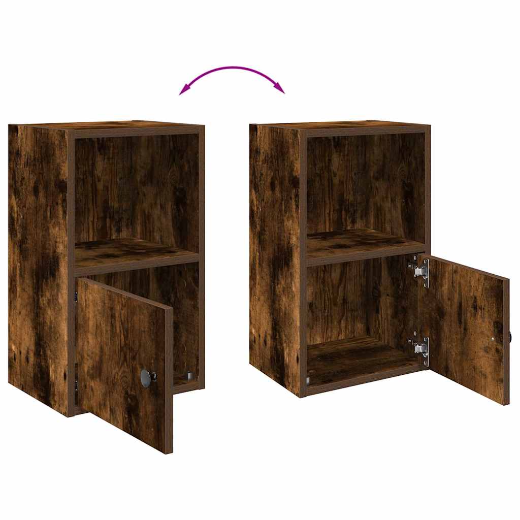 Bibliothèque chêne fumé 31x24x52 cm bois d'ingénierie - XIOS