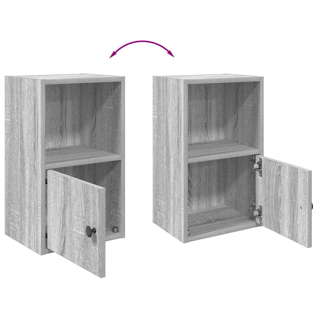 Bibliothèque sonoma gris 31x24x52 cm bois d'ingénierie - XIOS