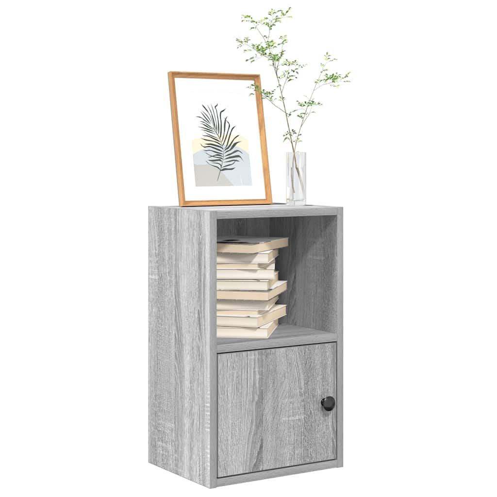Bibliothèque sonoma gris 31x24x52 cm bois d'ingénierie - XIOS
