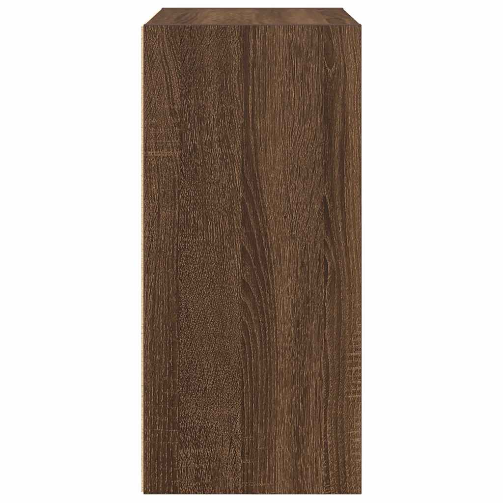 Bibliothèque chêne marron 31x24x52 cm bois d'ingénierie - XIOS