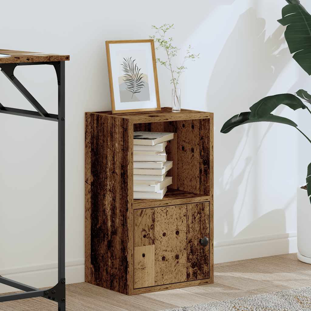 Bibliothèque vieux bois 31x24x52 cm bois d'ingénierie - XIOS