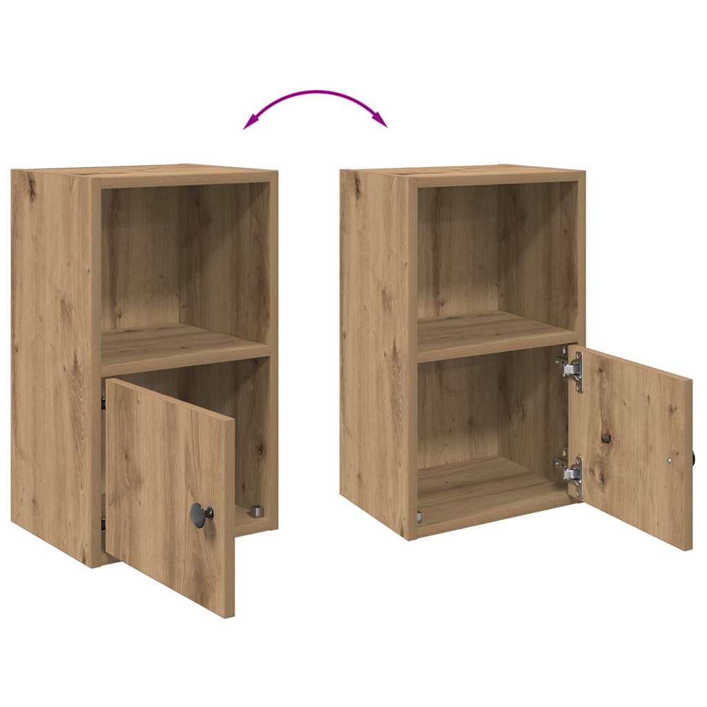 Bibliothèque chêne artisanal 31x24x52 cm bois d'ingénierie - XIOS