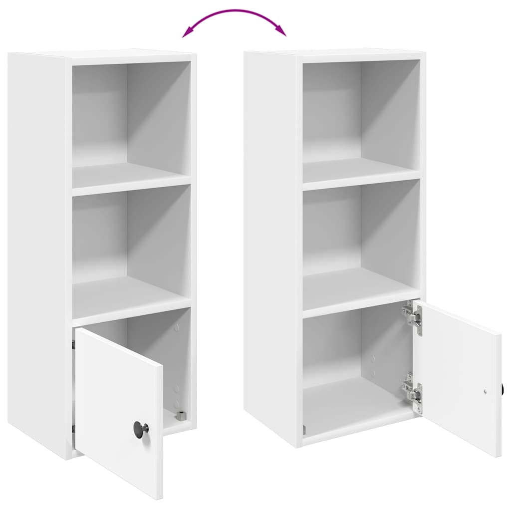 Bibliothèque blanc 31x24x77 cm bois d'ingénierie - XIOS