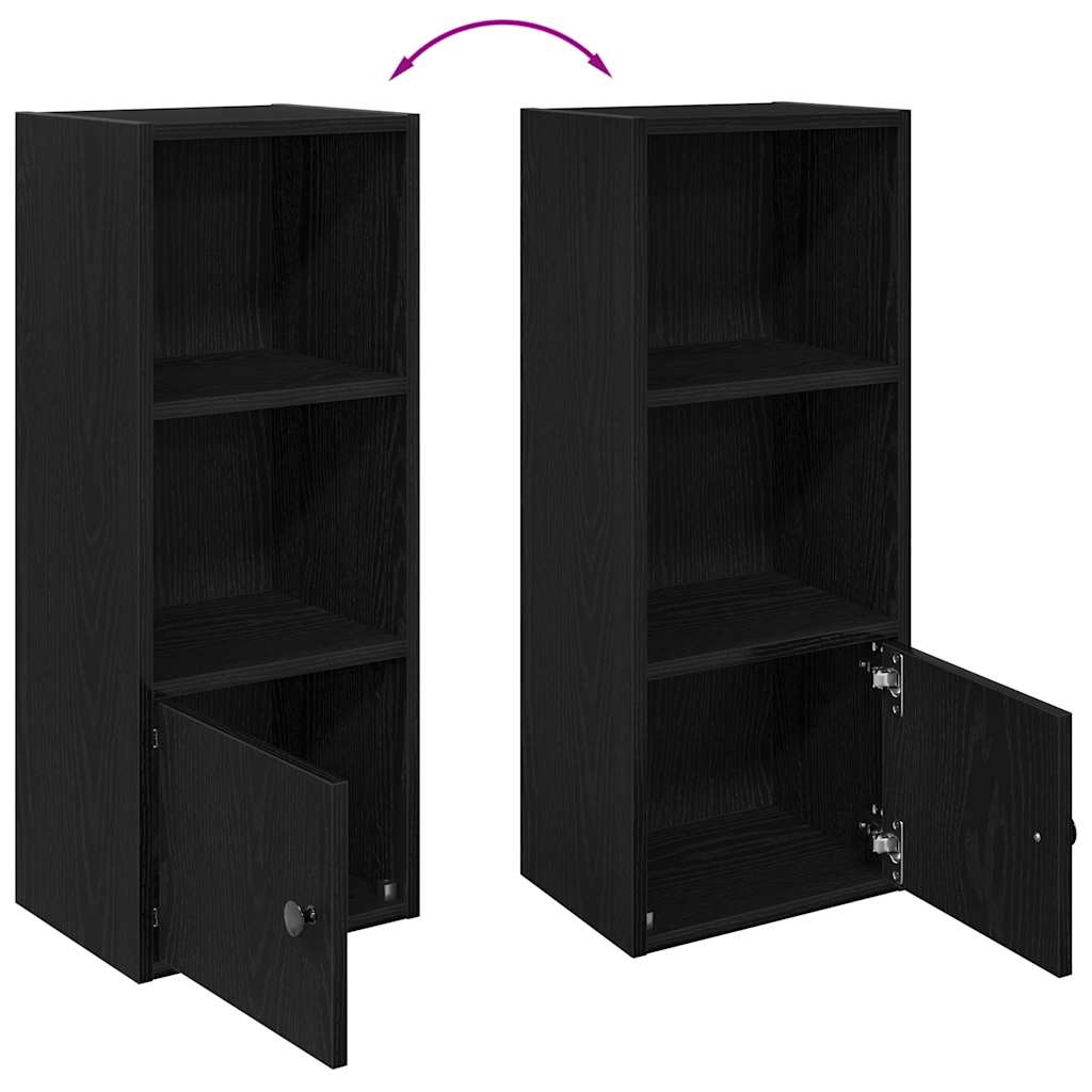 Bibliothèque chêne noir 31x24x77 cm bois d'ingénierie - XIOS