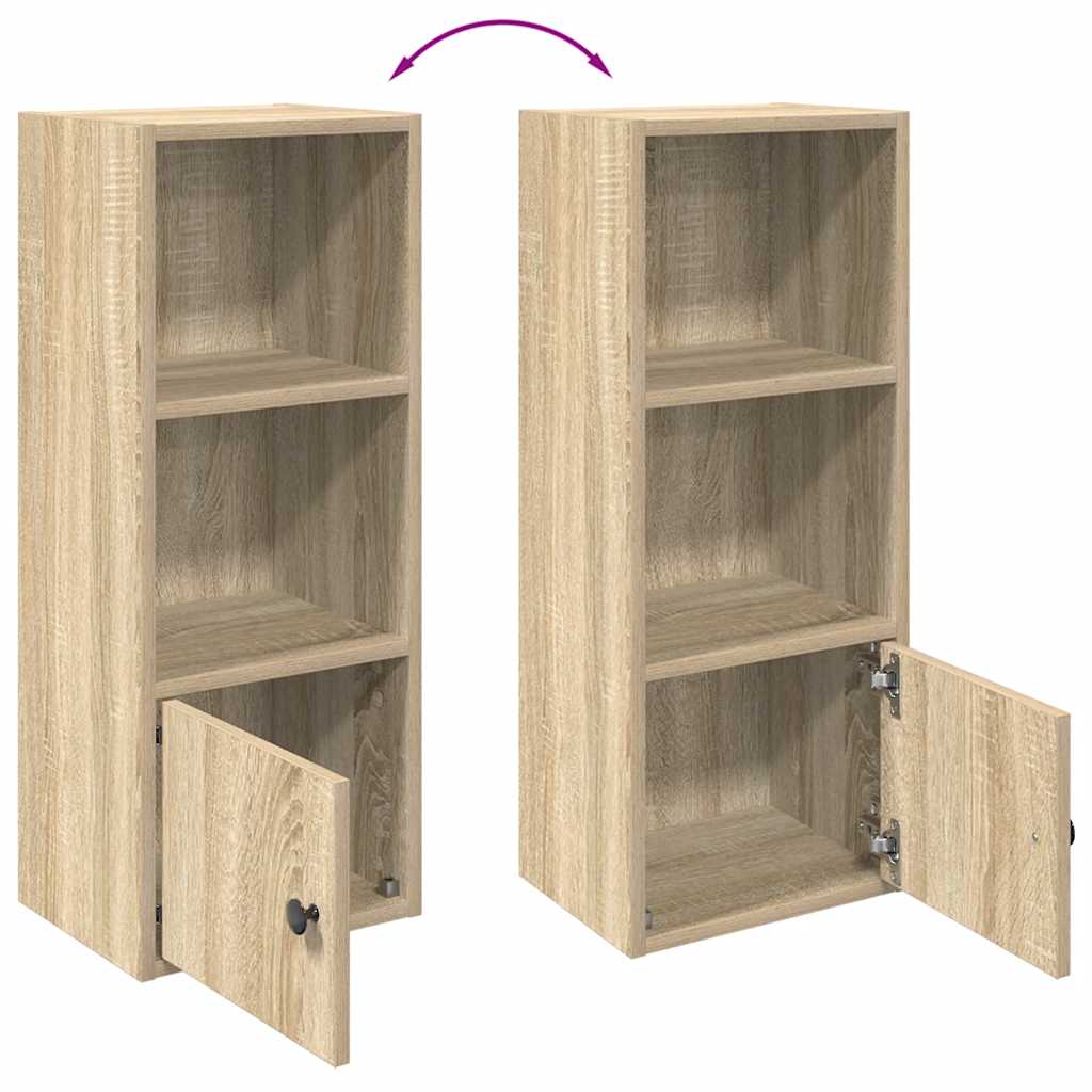 Bibliothèque chêne sonoma 31x24x77 cm bois d'ingénierie - XIOS