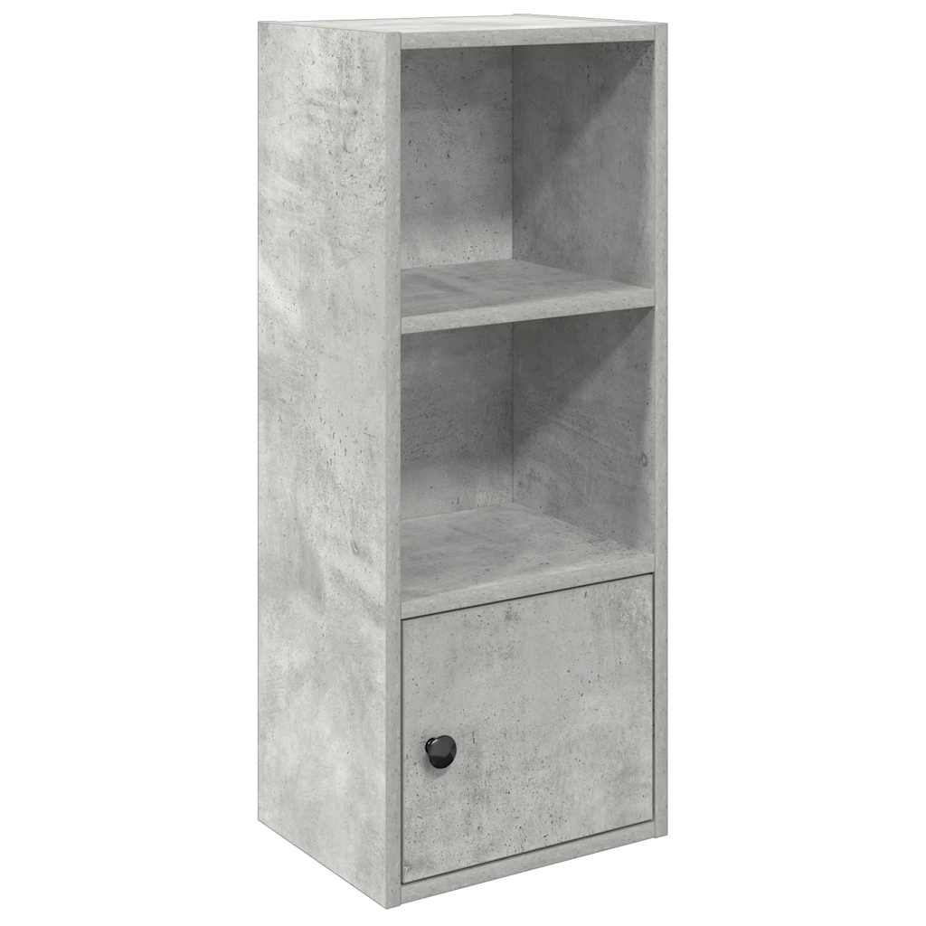 Bibliothèque gris béton 31x24x77 cm bois d'ingénierie - XIOS