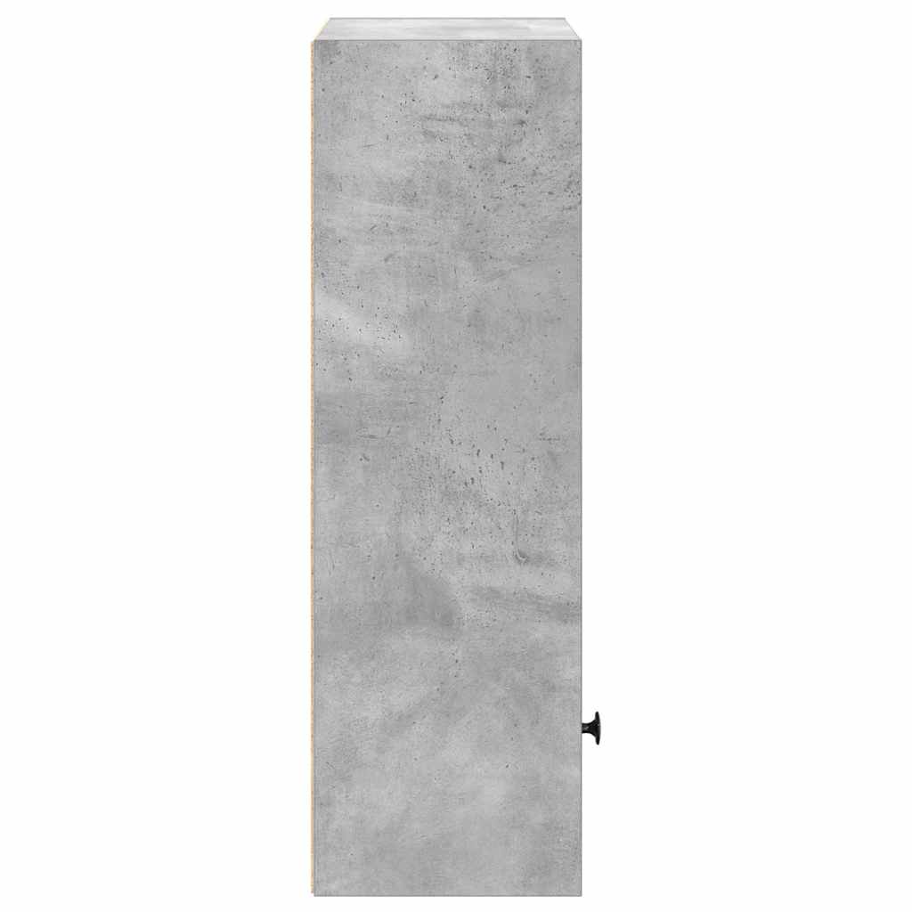 Bibliothèque gris béton 31x24x77 cm bois d'ingénierie - XIOS