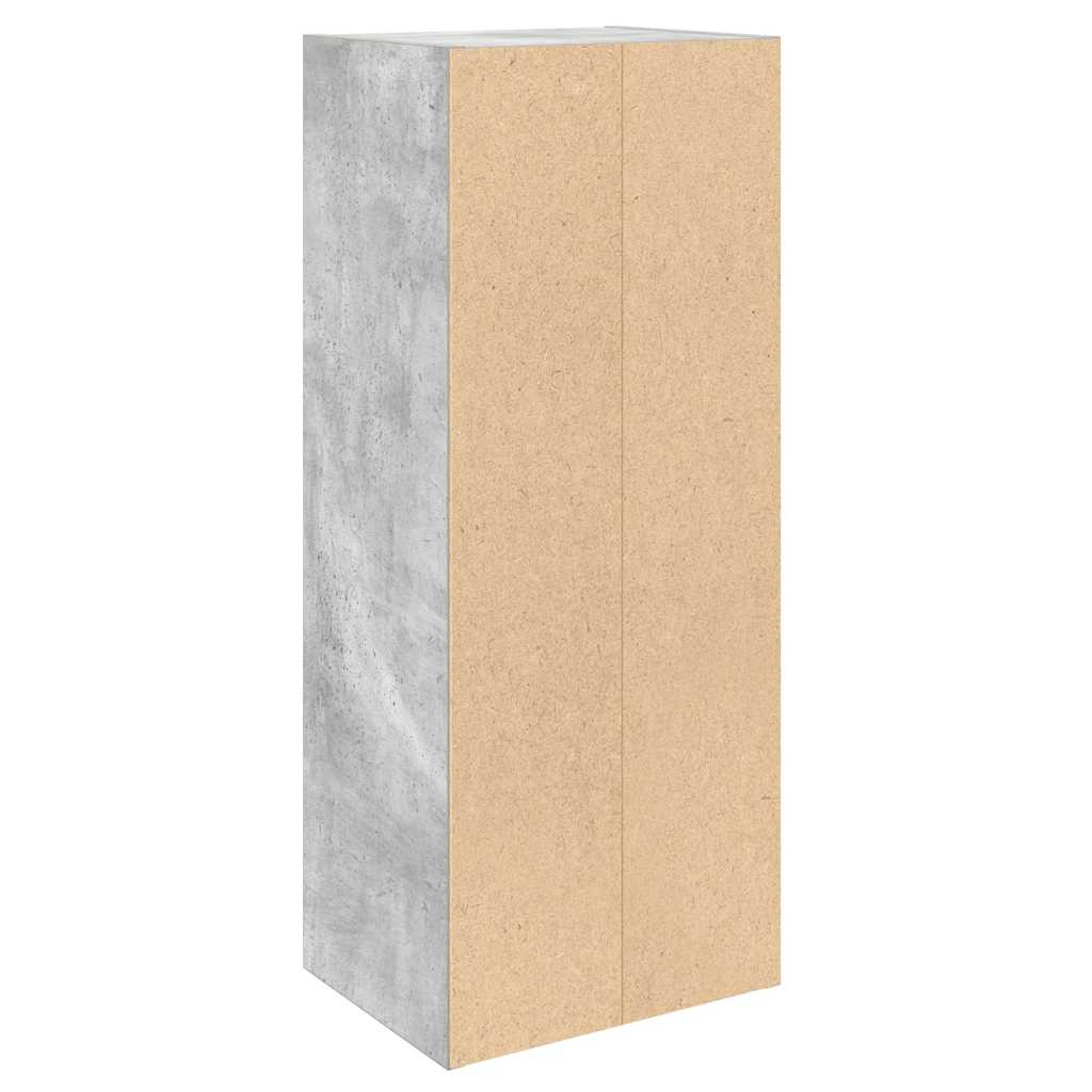 Bibliothèque gris béton 31x24x77 cm bois d'ingénierie - XIOS