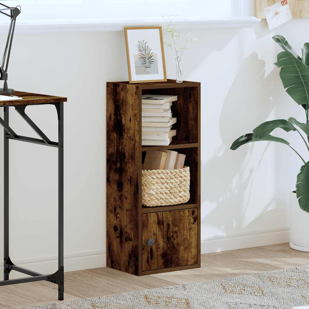 Bibliothèque chêne fumé 31x24x77 cm bois d'ingénierie - XIOS