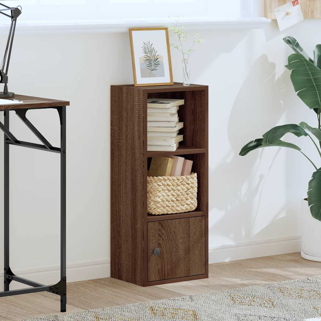 Bibliothèque chêne marron 31x24x77 cm bois d'ingénierie - XIOS