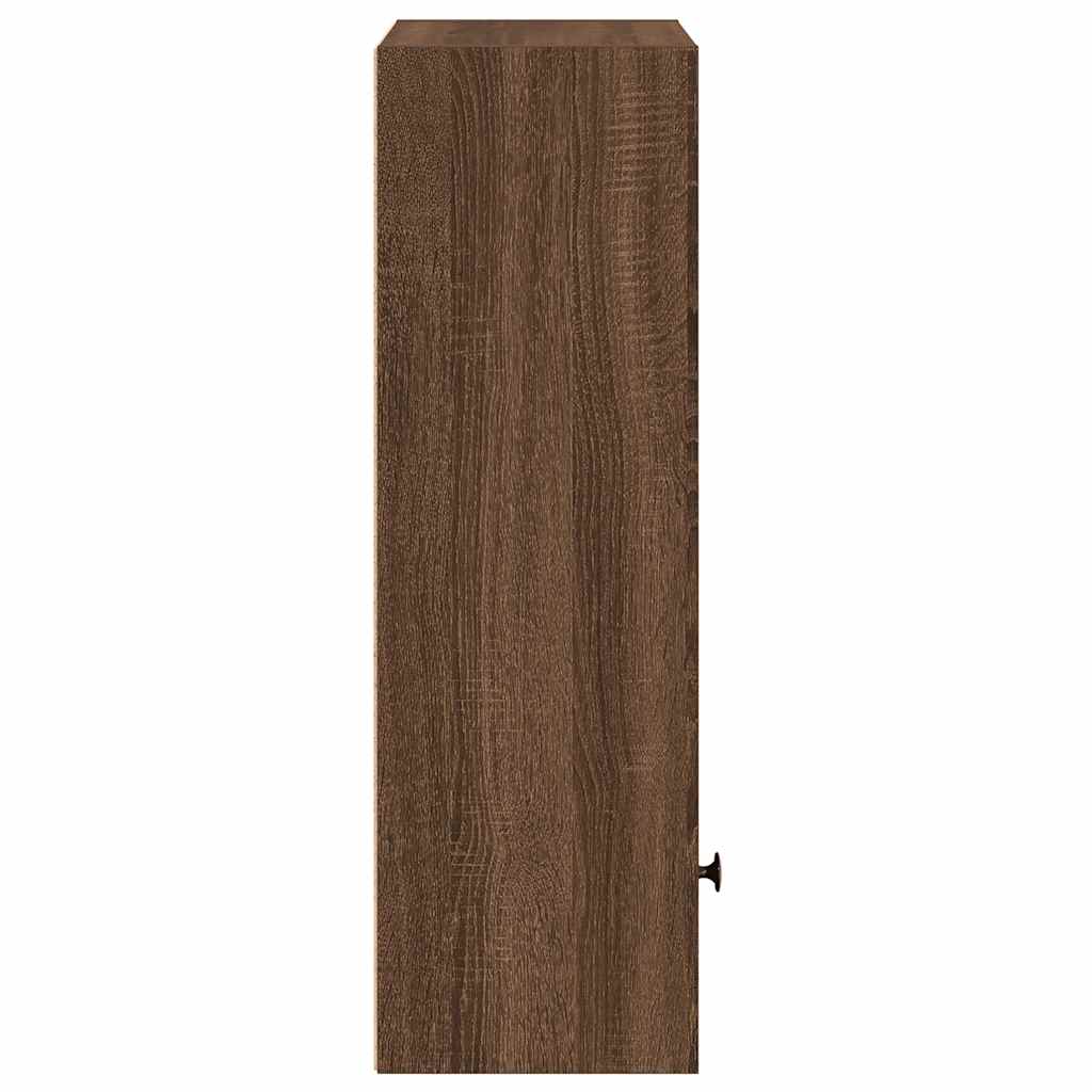 Bibliothèque chêne marron 31x24x77 cm bois d'ingénierie - XIOS