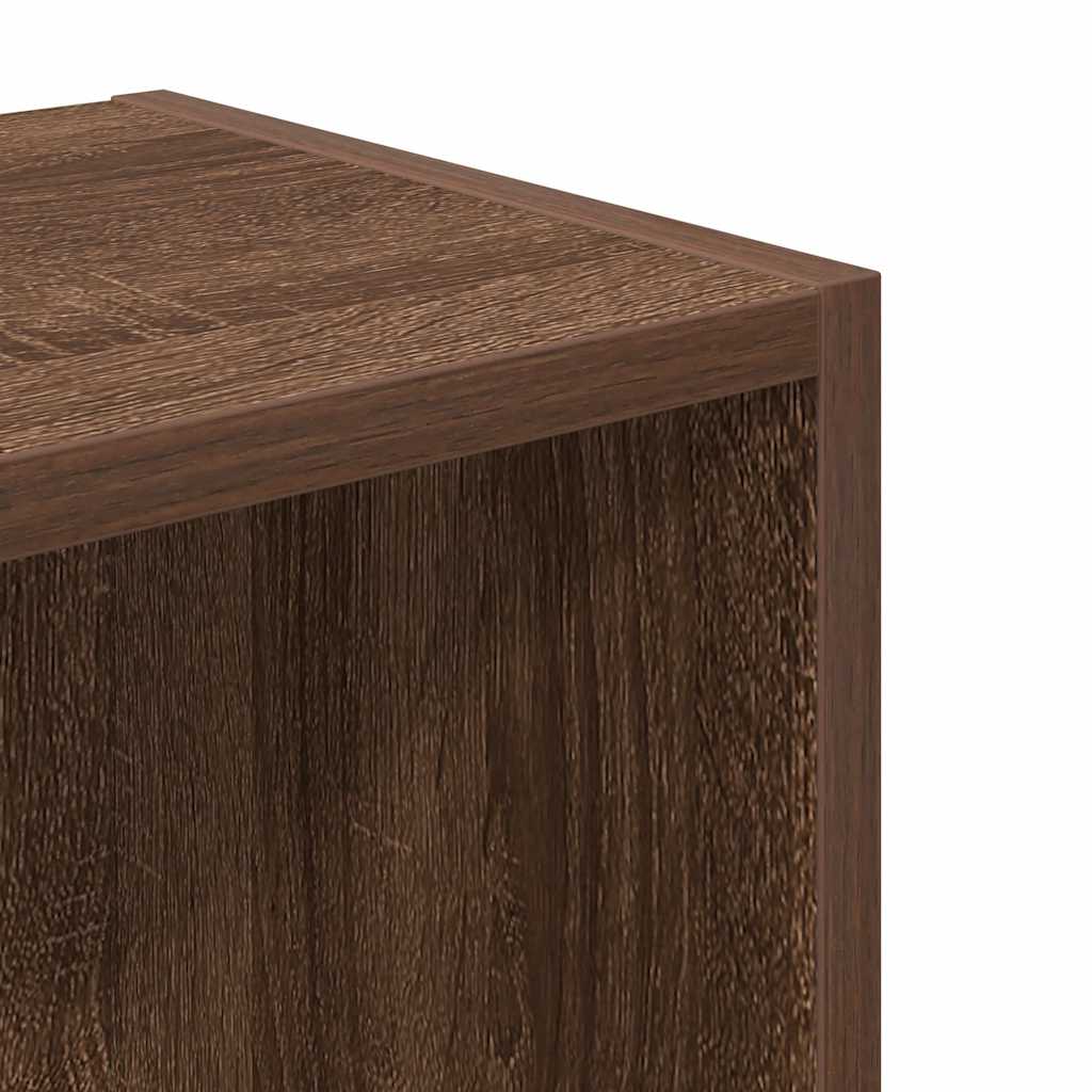 Bibliothèque chêne marron 31x24x77 cm bois d'ingénierie - XIOS
