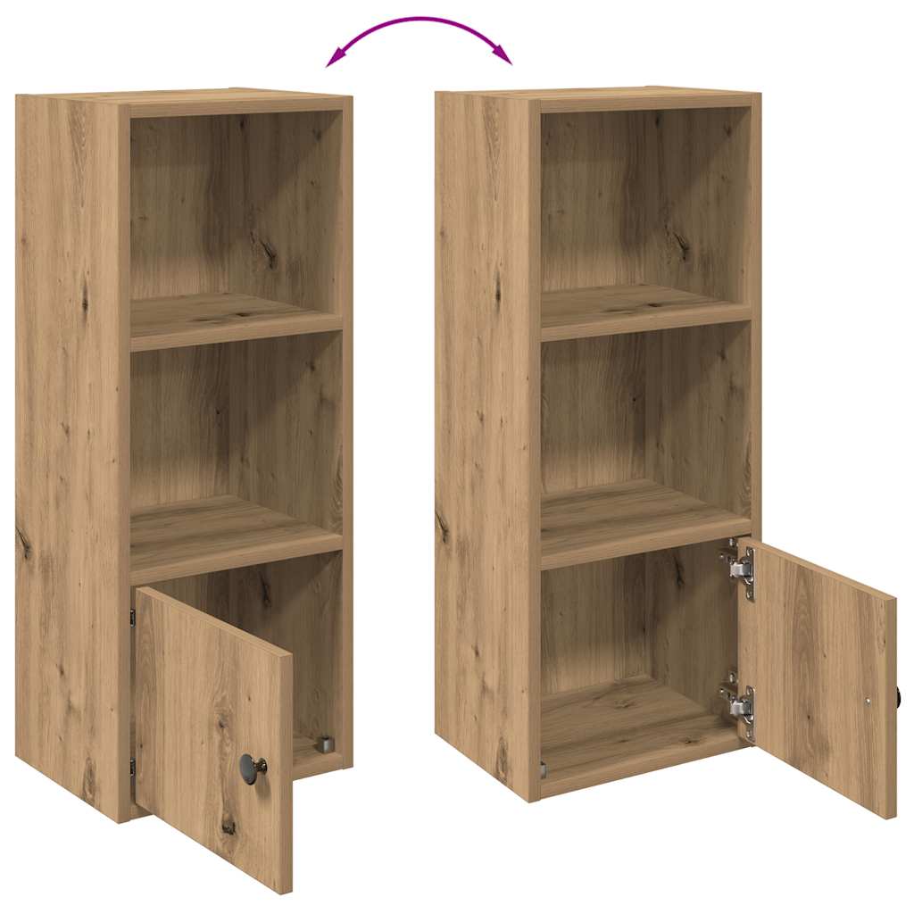Bibliothèque chêne artisanal 31x24x77 cm bois d'ingénierie - XIOS