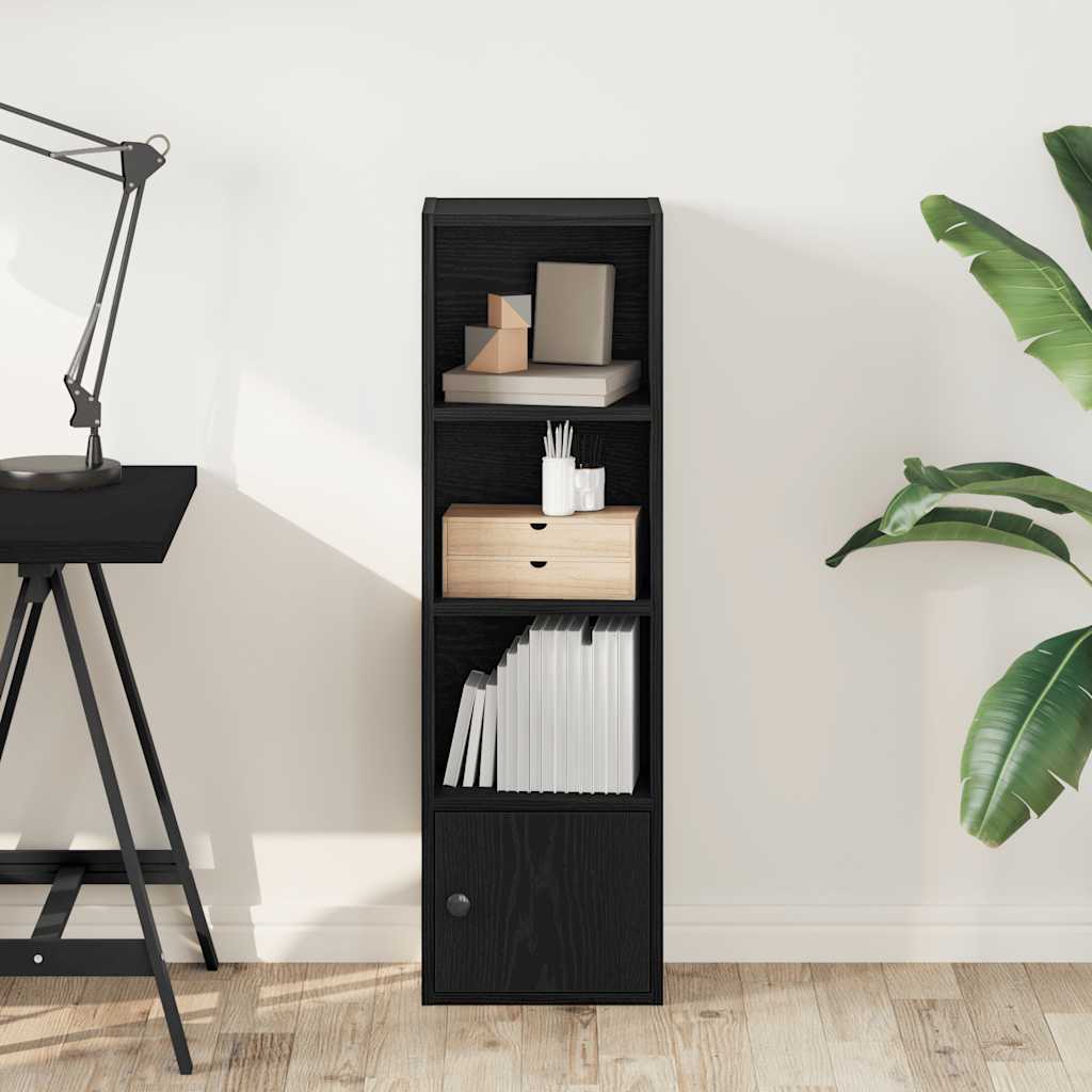 Bibliothèque chêne noir 31x24x102 cm bois d'ingénierie - XIOS
