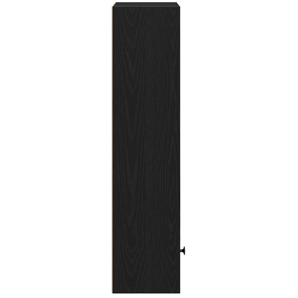 Bibliothèque chêne noir 31x24x102 cm bois d'ingénierie - XIOS