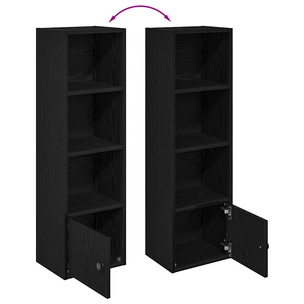 Bibliothèque chêne noir 31x24x102 cm bois d'ingénierie - XIOS