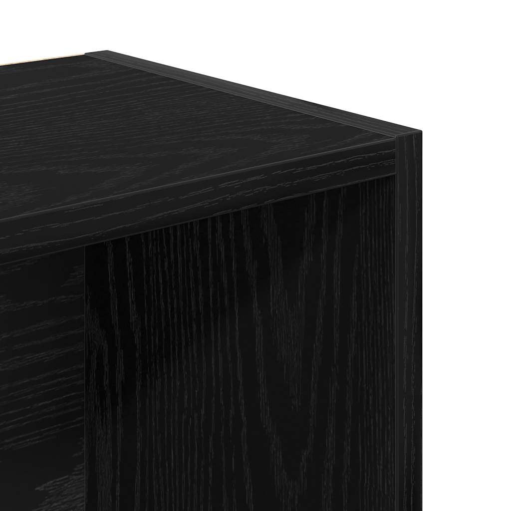 Bibliothèque chêne noir 31x24x102 cm bois d'ingénierie - XIOS