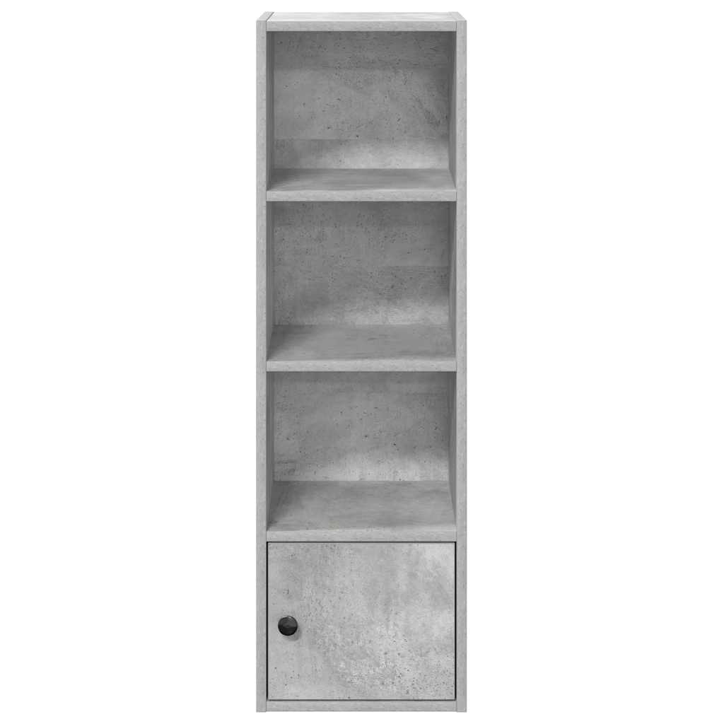 Bibliothèque gris béton 31x24x102 cm bois d'ingénierie - XIOS