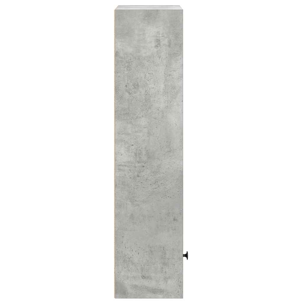 Bibliothèque gris béton 31x24x102 cm bois d'ingénierie - XIOS