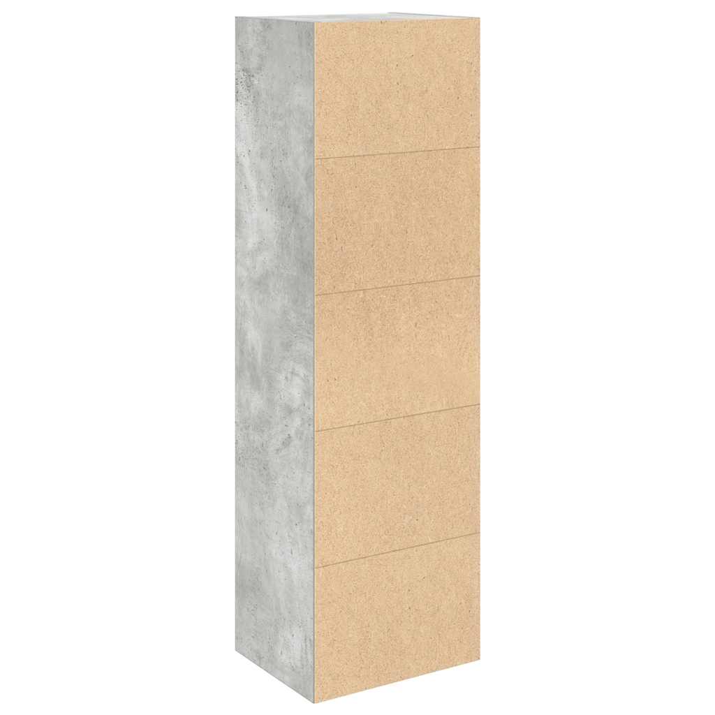 Bibliothèque gris béton 31x24x102 cm bois d'ingénierie - XIOS