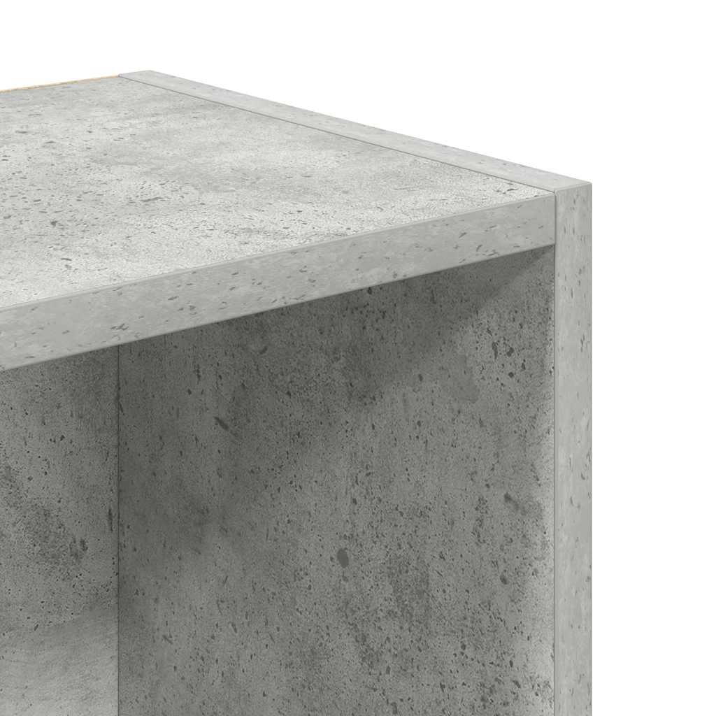 Bibliothèque gris béton 31x24x102 cm bois d'ingénierie - XIOS