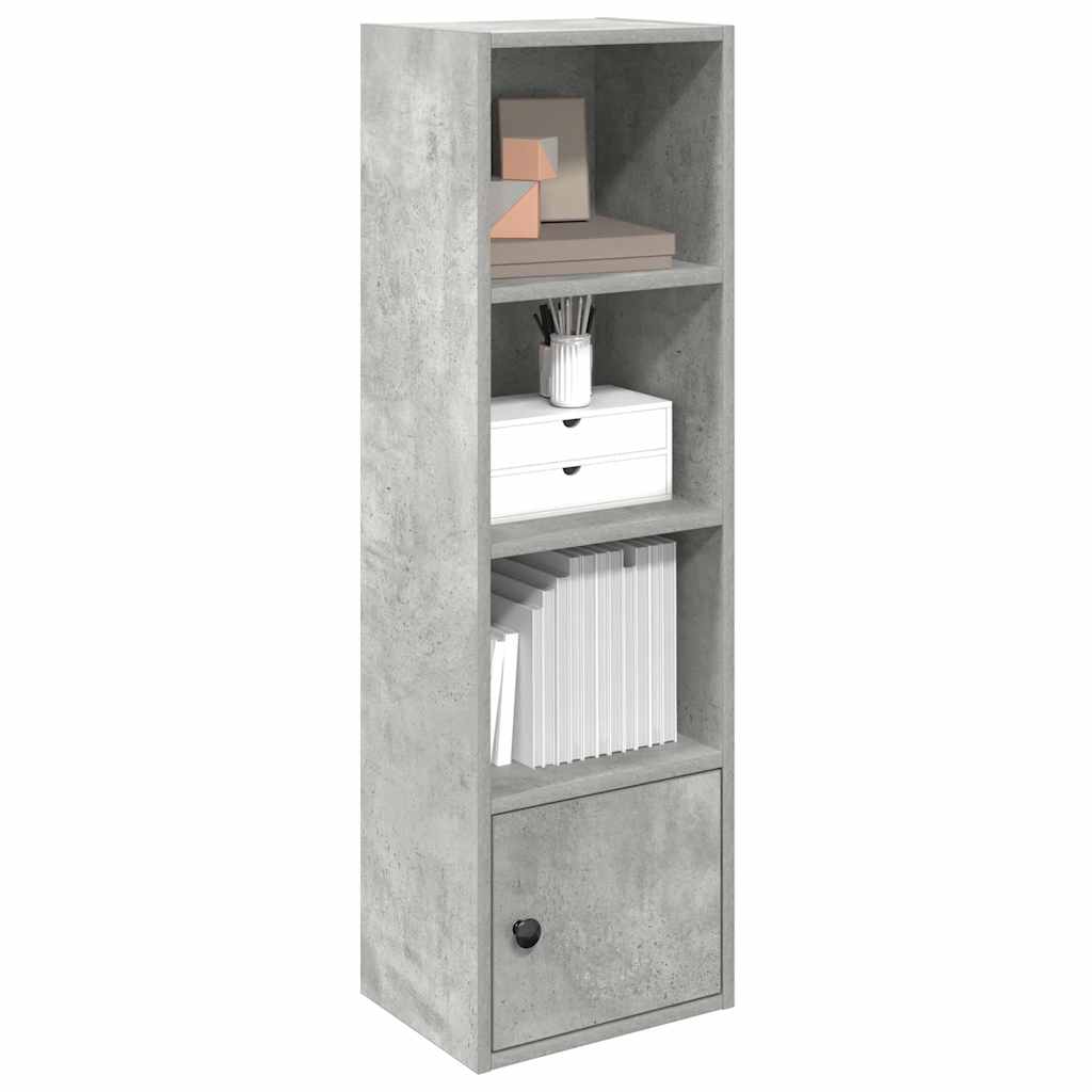 Bibliothèque gris béton 31x24x102 cm bois d'ingénierie - XIOS