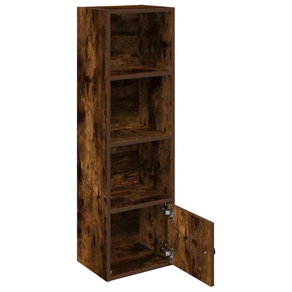 Bibliothèque chêne fumé 31x24x102 cm bois d'ingénierie - XIOS