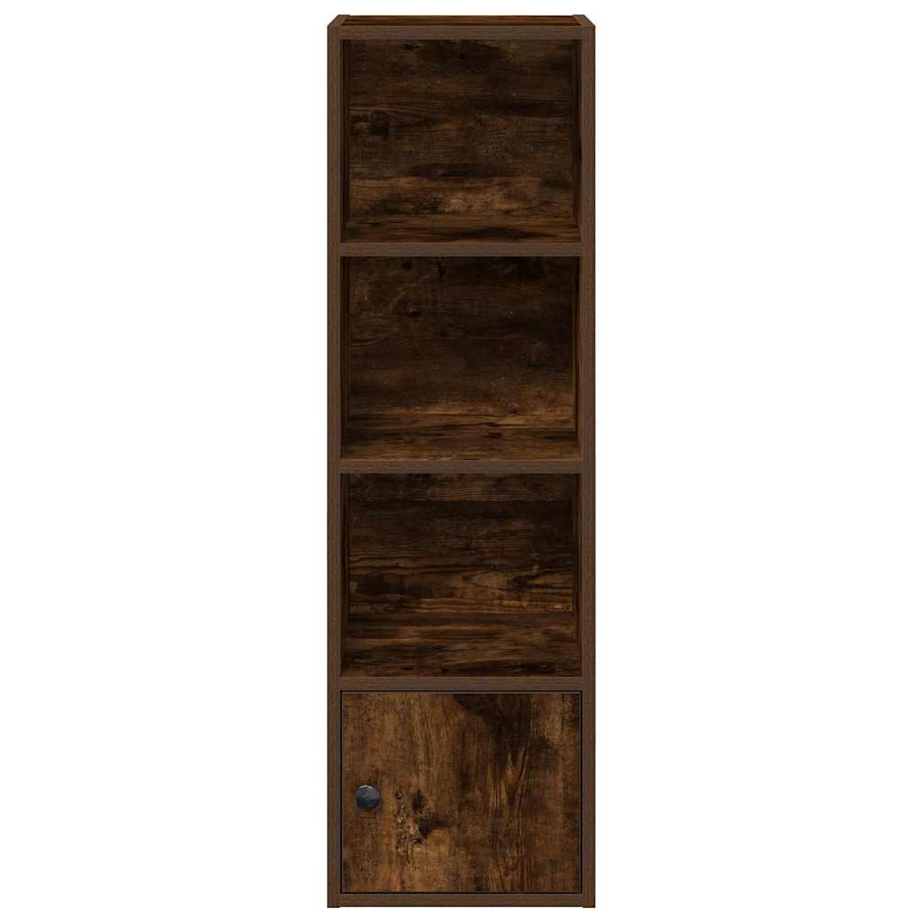 Bibliothèque chêne fumé 31x24x102 cm bois d'ingénierie - XIOS
