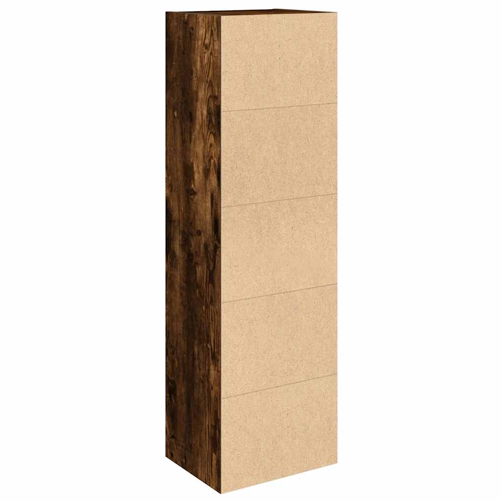Bibliothèque chêne fumé 31x24x102 cm bois d'ingénierie - XIOS