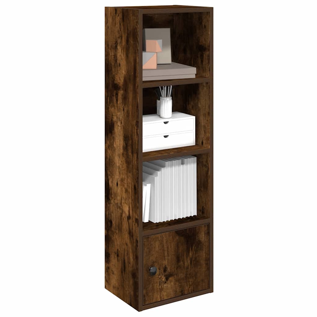 Bibliothèque chêne fumé 31x24x102 cm bois d'ingénierie - XIOS