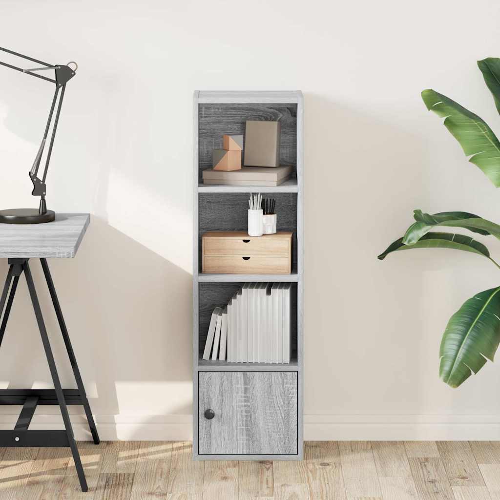 Bibliothèque sonoma gris 31x24x102 cm bois d'ingénierie - XIOS