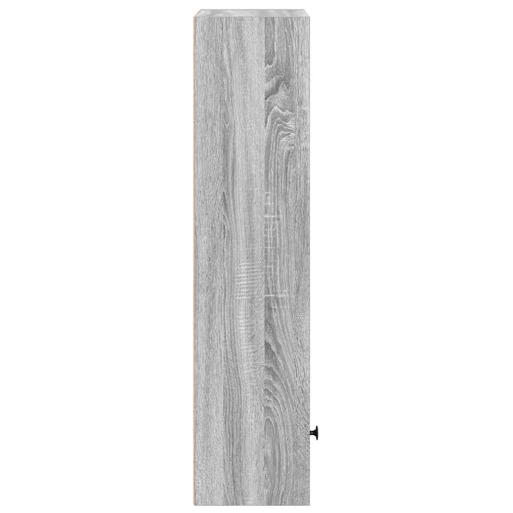 Bibliothèque sonoma gris 31x24x102 cm bois d'ingénierie - XIOS