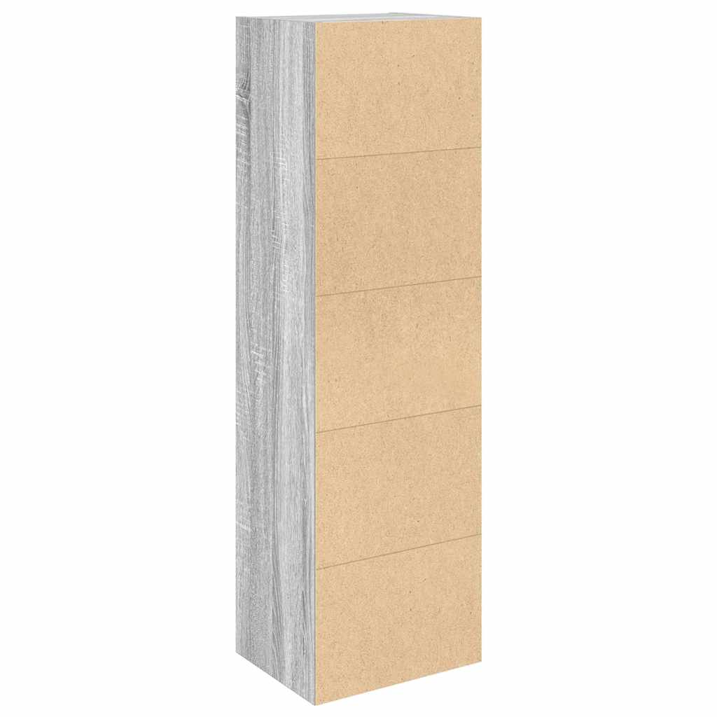 Bibliothèque sonoma gris 31x24x102 cm bois d'ingénierie - XIOS