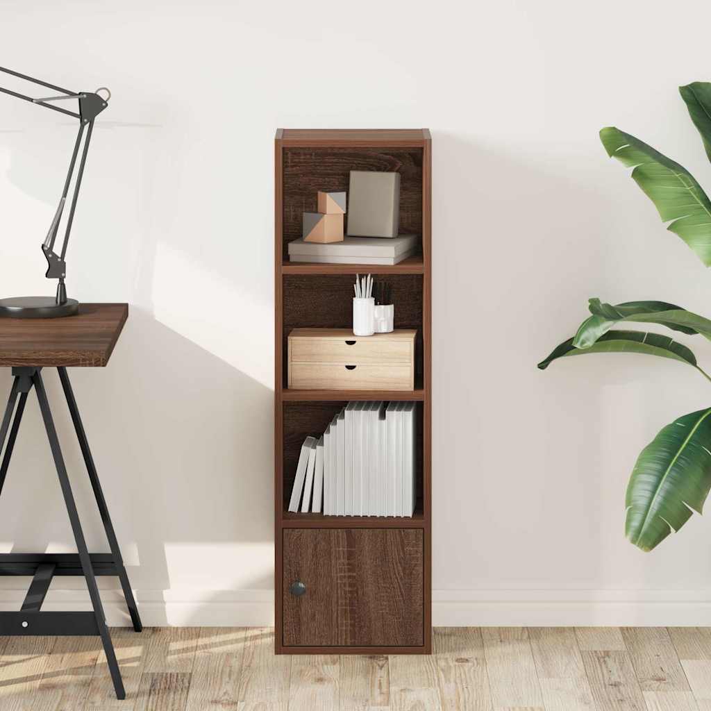 Bibliothèque chêne marron 31x24x102 cm bois d'ingénierie - XIOS