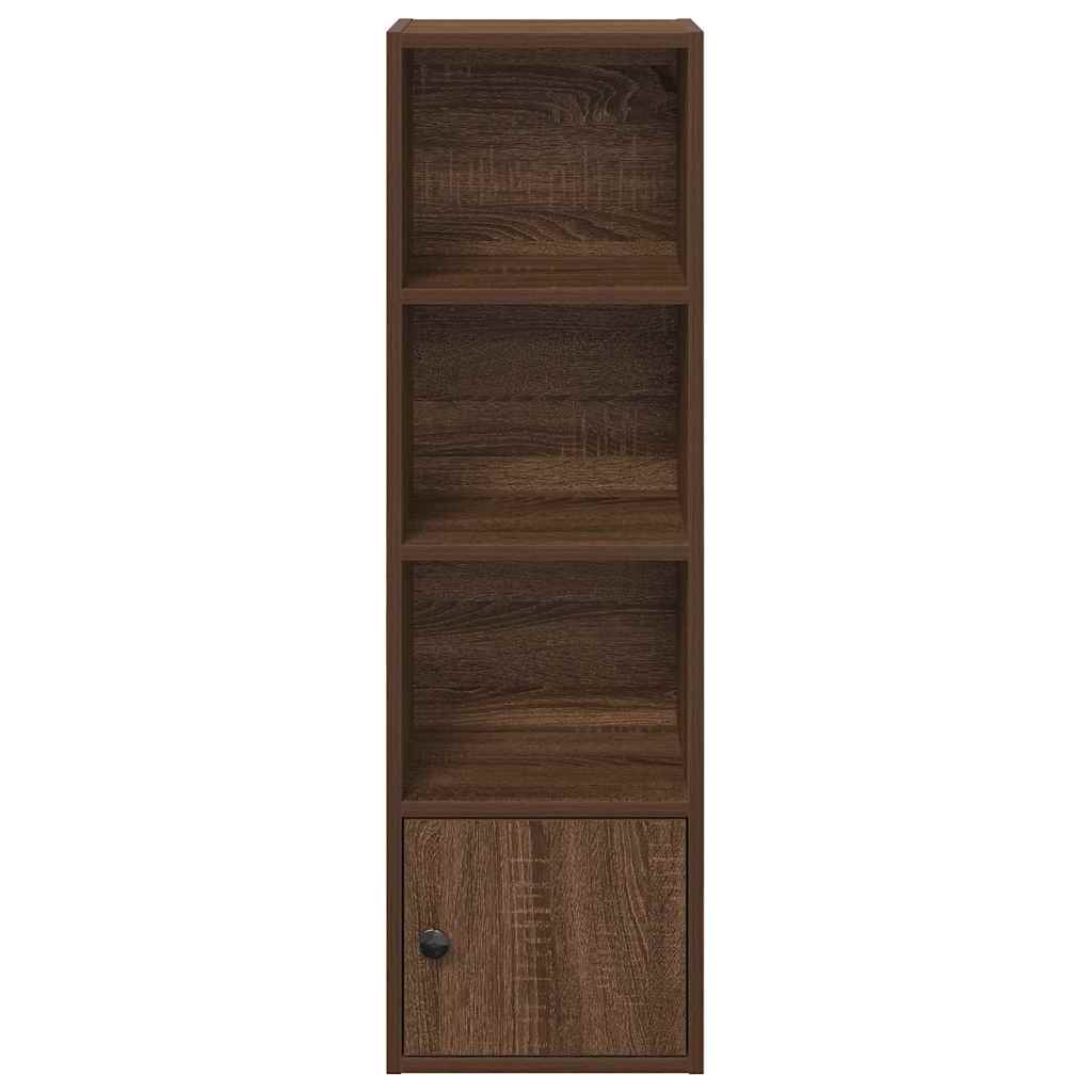 Bibliothèque chêne marron 31x24x102 cm bois d'ingénierie - XIOS