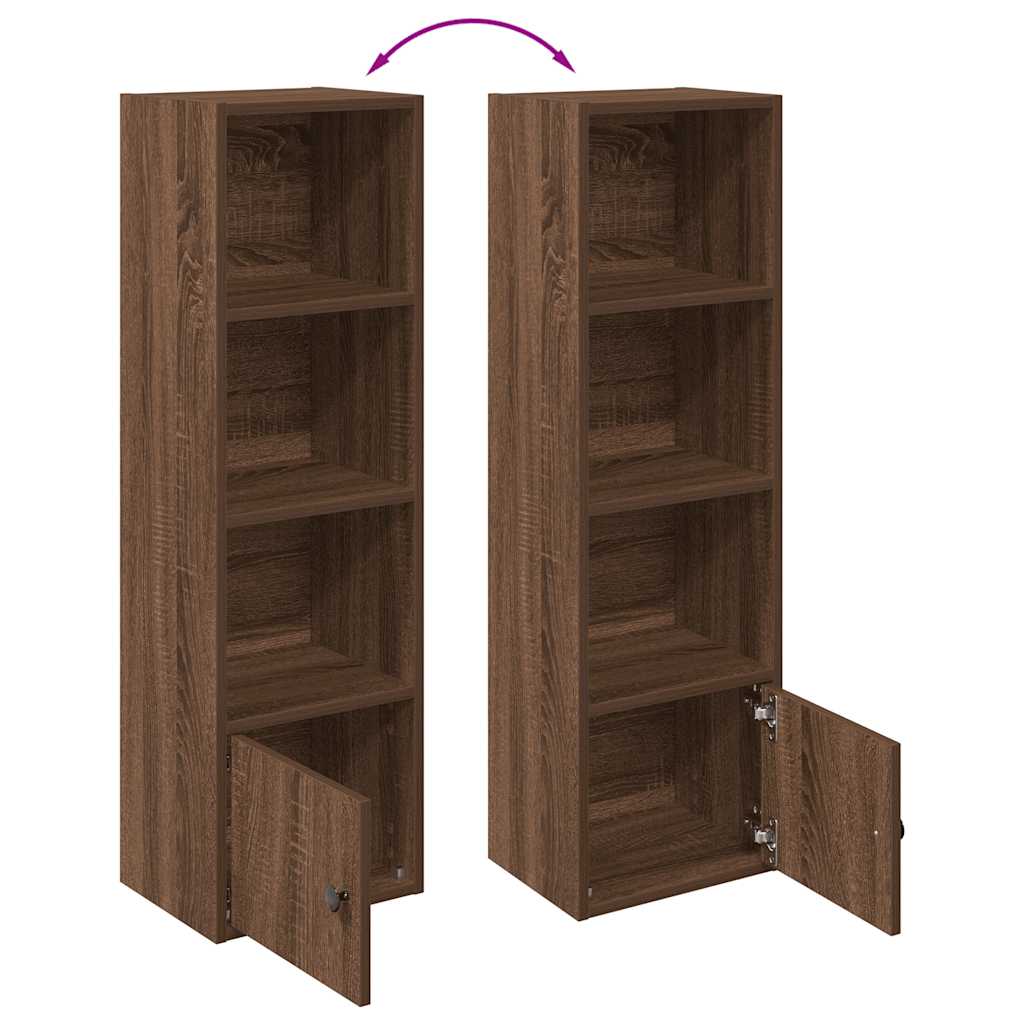 Bibliothèque chêne marron 31x24x102 cm bois d'ingénierie - XIOS
