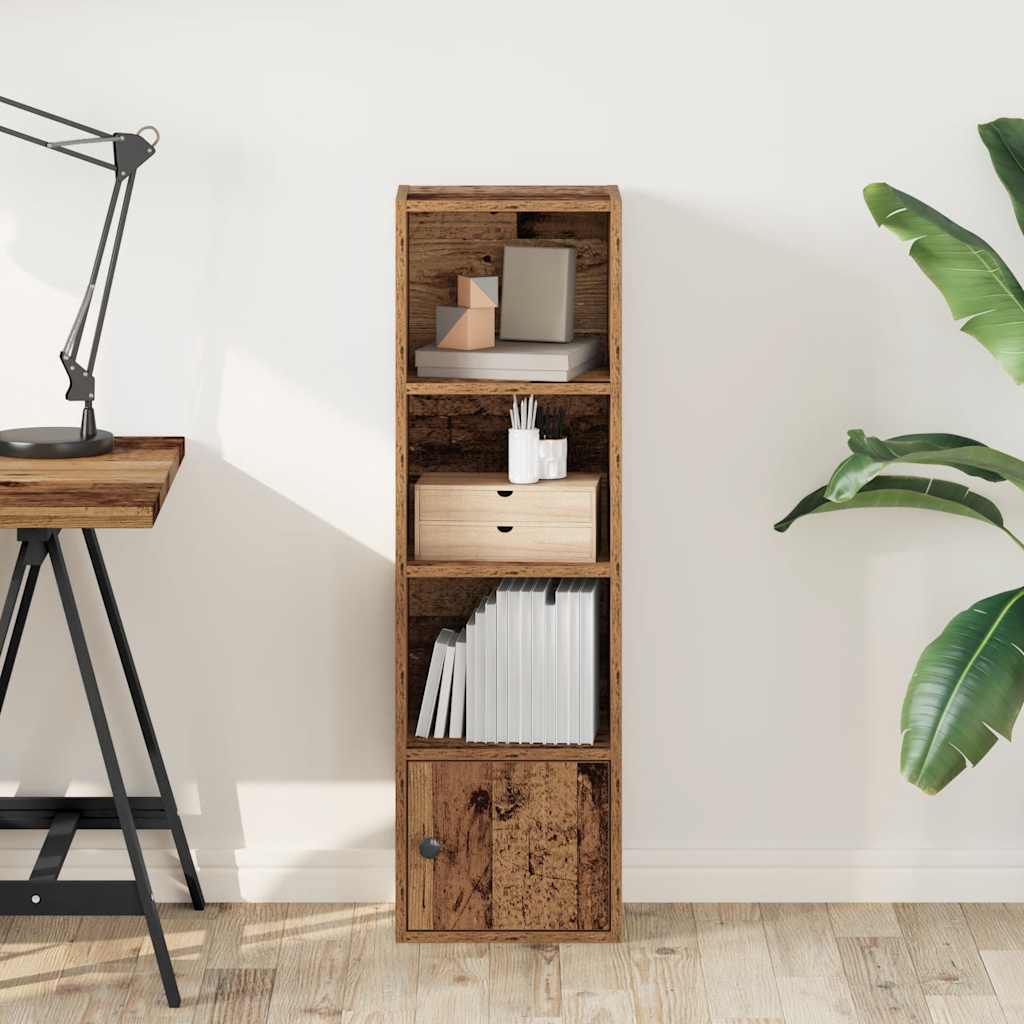 Bibliothèque vieux bois 31x24x102 cm bois d'ingénierie - XIOS