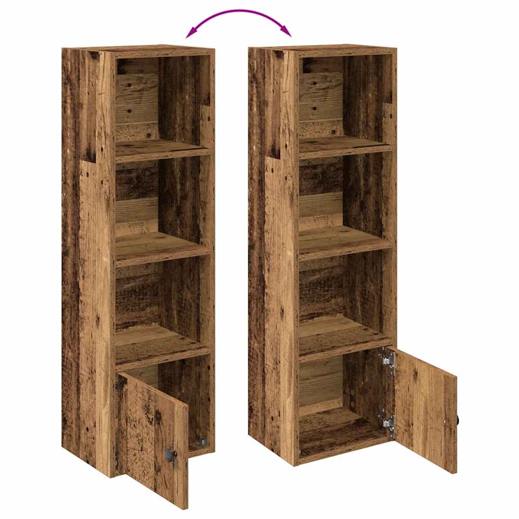 Bibliothèque vieux bois 31x24x102 cm bois d'ingénierie - XIOS
