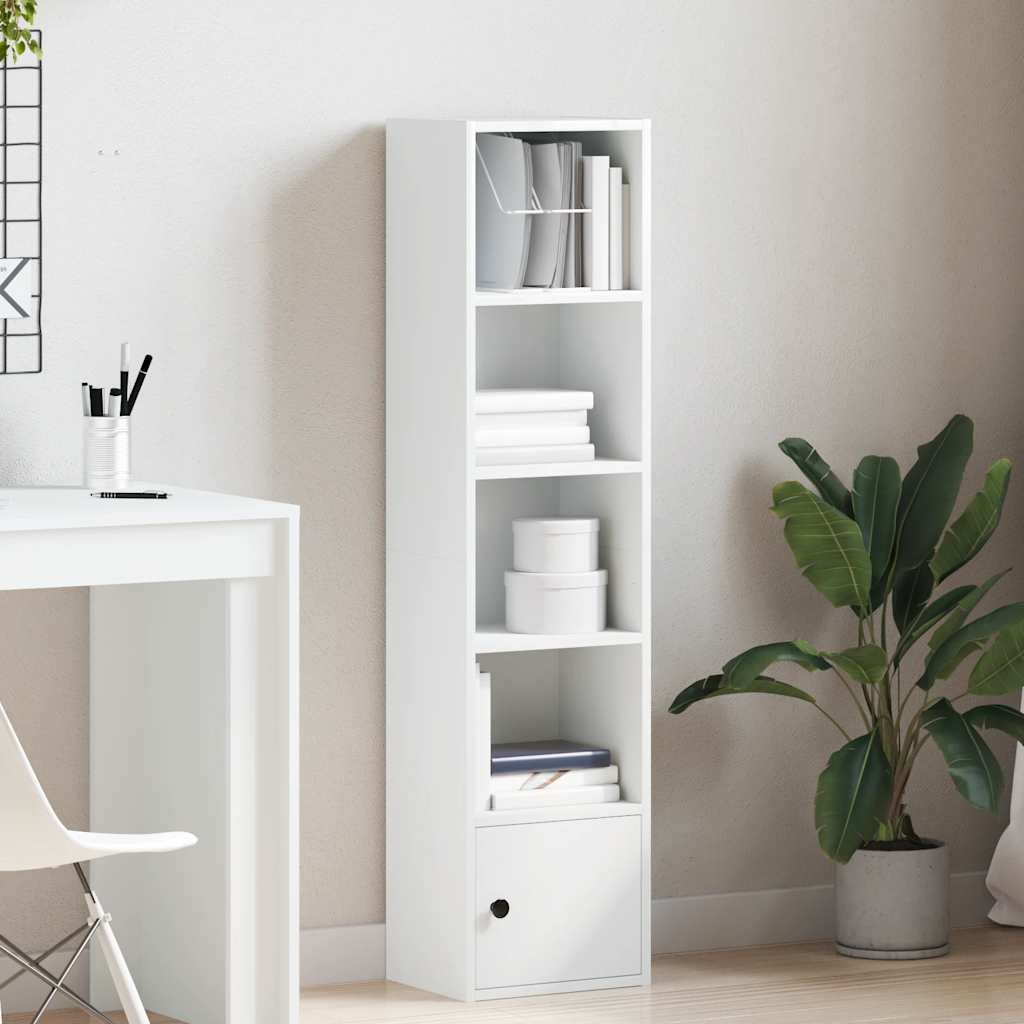 Bibliothèque blanc 31x24x127 cm bois d'ingénierie - XIOS