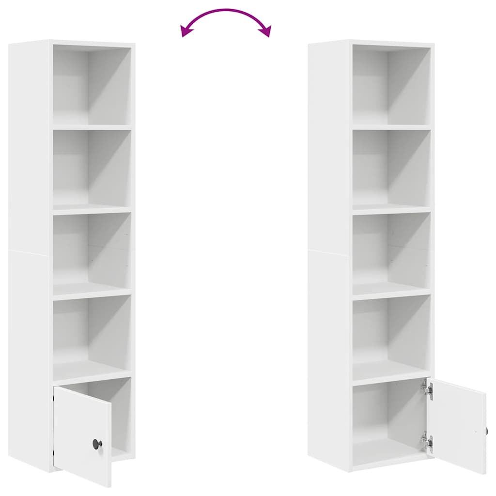 Bibliothèque blanc 31x24x127 cm bois d'ingénierie - XIOS