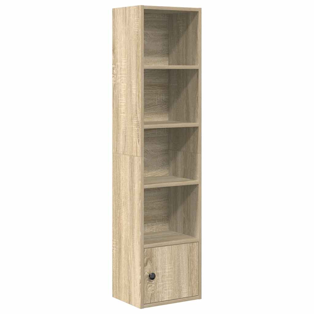 Bibliothèque chêne fumé 31x24x127 cm bois d'ingénierie - XIOS