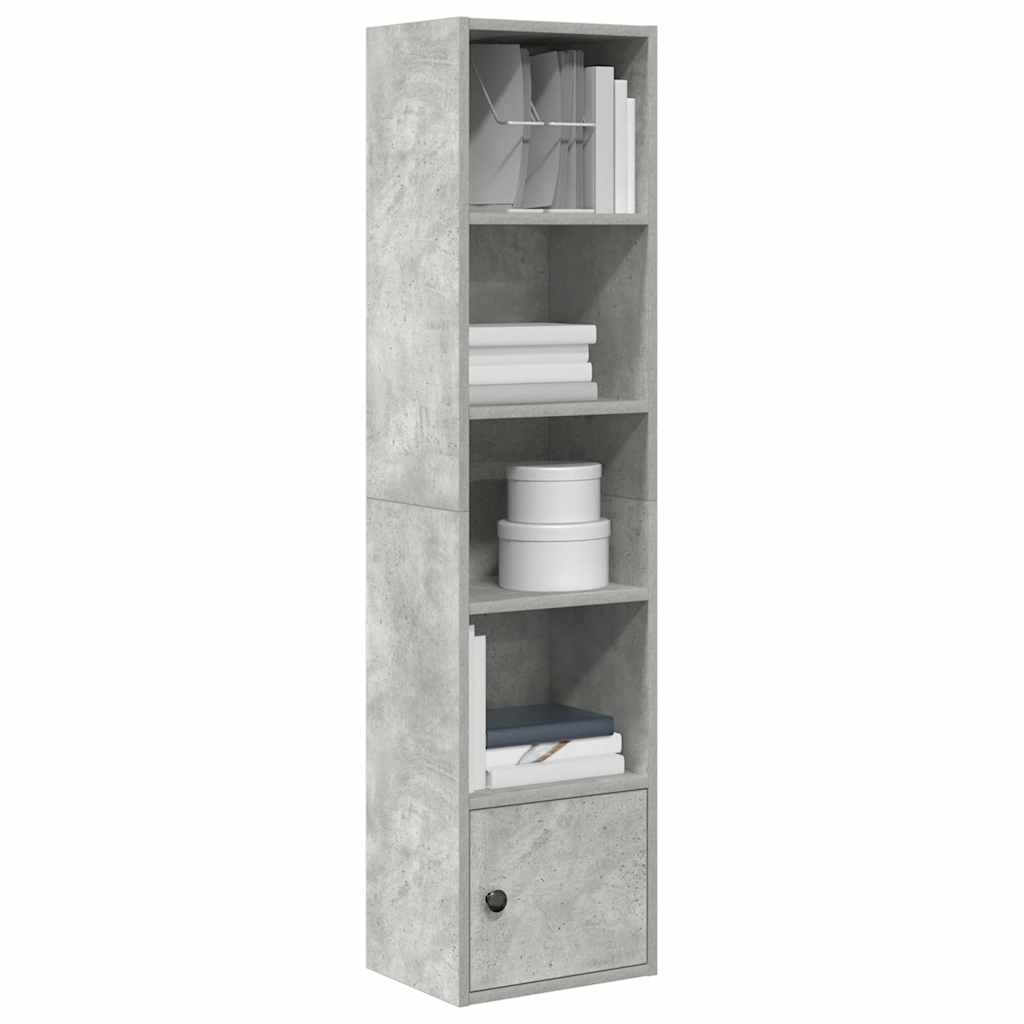 Bibliothèque gris béton 31x24x127 cm bois d'ingénierie - XIOS